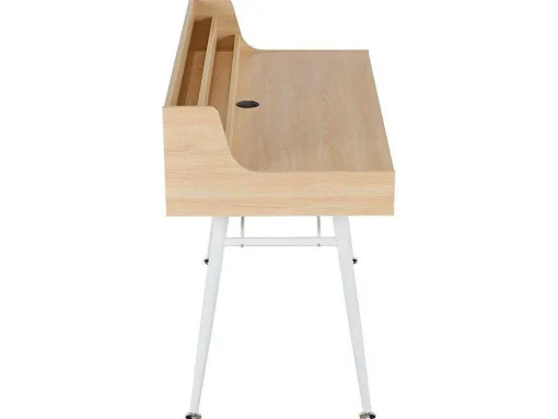 Bureau Larcos Met Opbergruimte - Eik & Wit