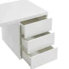 Bureau Met 3 Lades - Gelakt Mdf En Metaal - Wit En Goudkleurig - Timfia Van Pascal Morabito