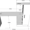 Bureau Met Opbergruimtes - Naturel En Wit - Milaria