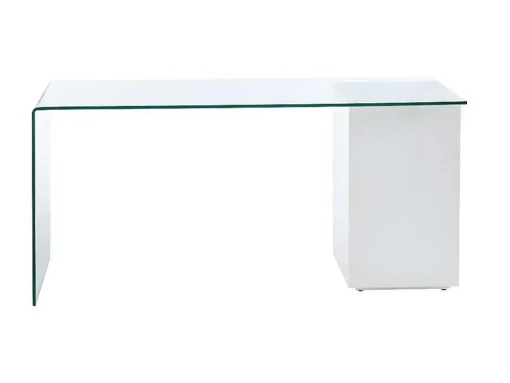Bureau Muriel Met Opbergruimte - 4 Laden - Gehard Glas & Mdf