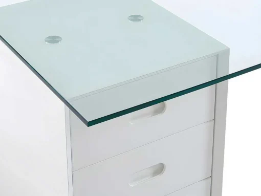 Bureau Muriel Met Opbergruimte - 4 Laden - Gehard Glas & Mdf