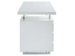 Bureau Mylan Met Opbergruimte - 3 Laden - Mdf Wit Gelakt