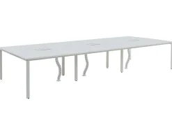 Bureaubank 6 Personen - Wit - L140 Cm - Downtown