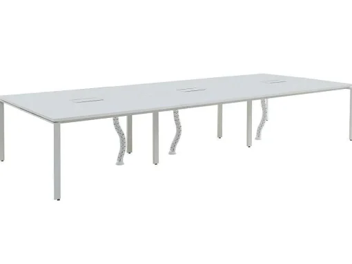 Bureaubank 6 Personen - Wit - L140 Cm - Downtown