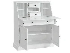 Bureaukast - Grenen En Mdf - Wit - Cleore