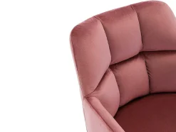 Bureaustoel - Fluweel - Roze - Verstelbare Hoogte - Pega
