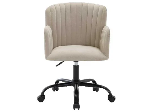 Bureaustoel - Stof - Beige - Verstelbare Hoogte - Toara