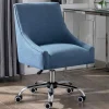 Bureaustoel - Stof - Blauw - Verstelbare Hoogte - Wondio