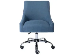 Bureaustoel - Stof - Blauw - Verstelbare Hoogte - Wondio