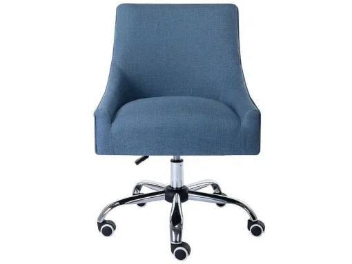 Bureaustoel - Stof - Blauw - Verstelbare Hoogte - Wondio