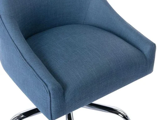 Bureaustoel - Stof - Blauw - Verstelbare Hoogte - Wondio