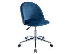 Bureaustoel - Velours - Blauw - Verstelbare Hoogte - Melbourne
