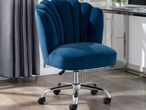 Bureaustoel - Velours - Blauw - Verstelbare Hoogte - Ruty Van Pascal Morabito