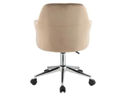 Bureaustoel Eleana - Fluweel - Verstelbare Hoogte - Beige