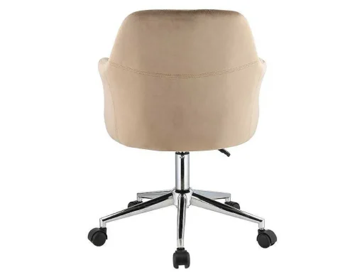 Bureaustoel Eleana - Fluweel - Verstelbare Hoogte - Beige