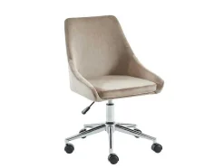 Bureaustoel Masurie - Velours - Beige - Verstelbare Hoogte