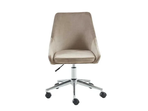 Bureaustoel Masurie - Velours - Beige - Verstelbare Hoogte