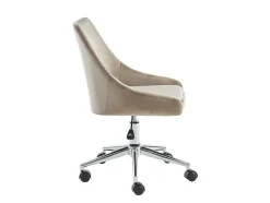 Bureaustoel Masurie - Velours - Beige - Verstelbare Hoogte