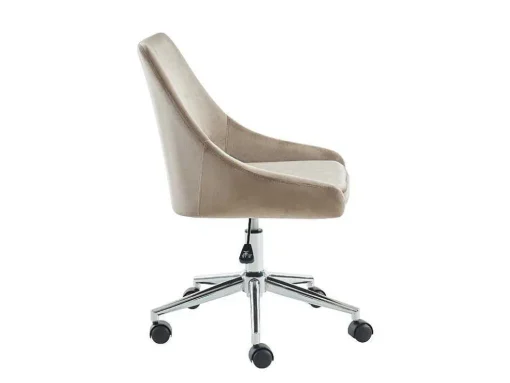 Bureaustoel Masurie - Velours - Beige - Verstelbare Hoogte