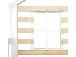 Cabine Stapelbed 90X200Cm - Massief Grenen - Met Trap En Glijbaan - Wit
