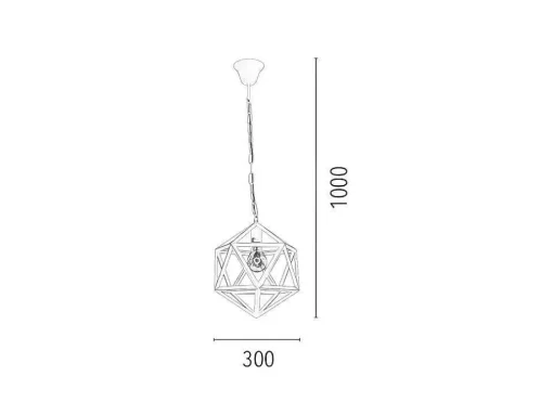 Cage Hanglamp, Zwart, 30X30X100 Cm, Epikasa