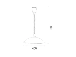 California Hanglamp, Wit, 40X40X80 Cm, Epikasa