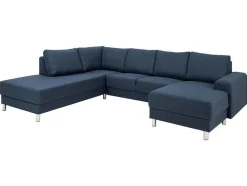 Calverton Hoekbank Chaise Longue Rechts Gericht Donkerblauw.