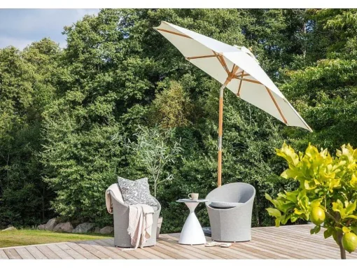 Cerox Parasol Met Kantelfunctie Wit.