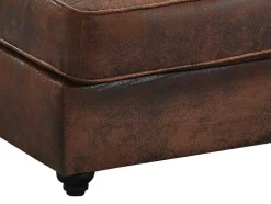 Chaise Longue - Hoek Links - Chesterfield Shirel Van Microvezel Met Lived-In Leeraspect