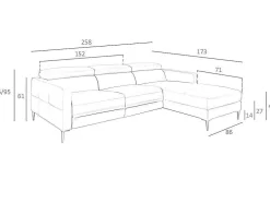 Chaise Longue Bank In Donkergrijs Leer Met Relaxmechanisme 6126 Angel Cerda