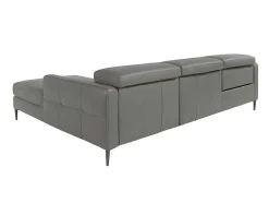 Chaise Longue Bank In Donkergrijs Leer Met Relaxmechanisme 6126 Angel Cerda