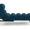 Chaise Longue Eenzits Slaapbank Cival Van Stof - Blauw