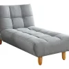 Chaise Longue Klik-Klak Van Stof - Grijs