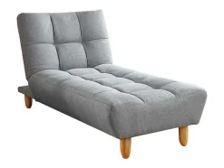 Chaise Longue Klik-Klak Van Stof - Grijs