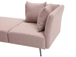Chaise Longue Links Van Roze Stof Napasa