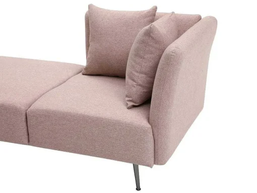 Chaise Longue Links Van Roze Stof Napasa