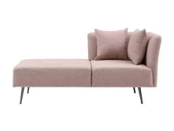 Chaise Longue Links Van Roze Stof Napasa