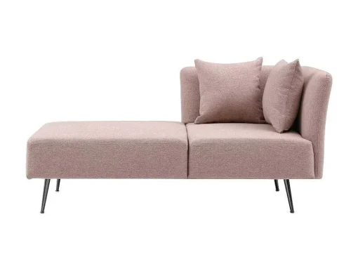 Chaise Longue Links Van Roze Stof Napasa