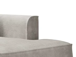 Chaise Longue Met Hoek Rechts Van Beige Ribfluweel Pineta