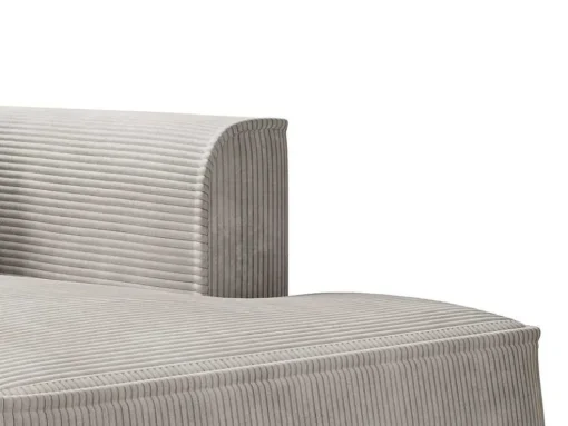 Chaise Longue Met Hoek Rechts Van Beige Ribfluweel Pineta