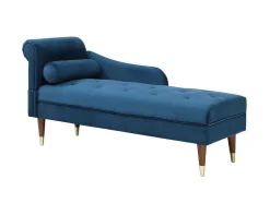 Chaise Longue Rechts Van Blauwgroen Velours Umari