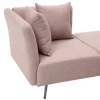 Chaise Longue Rechts Van Roze Stof Napasa