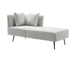 Chaise Longue Rechts Van Cremekleurige Stof Napasa