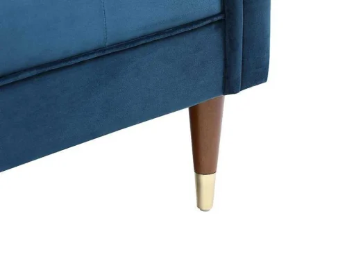 Chaise Longue Rechts Van Blauwgroen Velours Umari