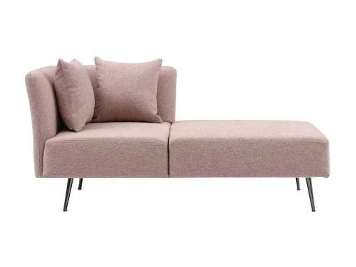 Chaise Longue Rechts Van Roze Stof Napasa