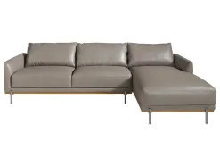 Chaiselongue Bank (R) In Leer En Verdonkerd Staal 6154 Angel Cerda