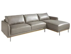 Chaiselongue Bank (R) In Leer En Verdonkerd Staal 6154 Angel Cerda