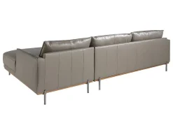 Chaiselongue Bank (R) In Leer En Verdonkerd Staal 6154 Angel Cerda