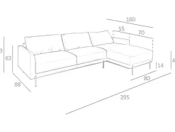 Chaiselongue Bank (R) In Leer En Verdonkerd Staal 6154 Angel Cerda