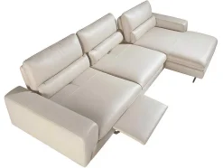 Chaiselongue Sofa (R) In Leer En Mat Staal 6152 Angel Cerda